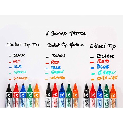  Pilot Begreen V-Board Master Whiteboard Marker – Extra Fine  Bullet Tip – Black Ink – Pack of 5 : Office Products